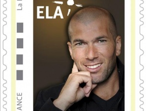 La imagen de Zinedine Zidane, en un sello postal La imagen de Zinedine Zidane, en un sello postal