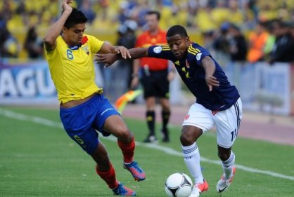 Colombia empata 0-0 con Ecuador al término del primer tiempo